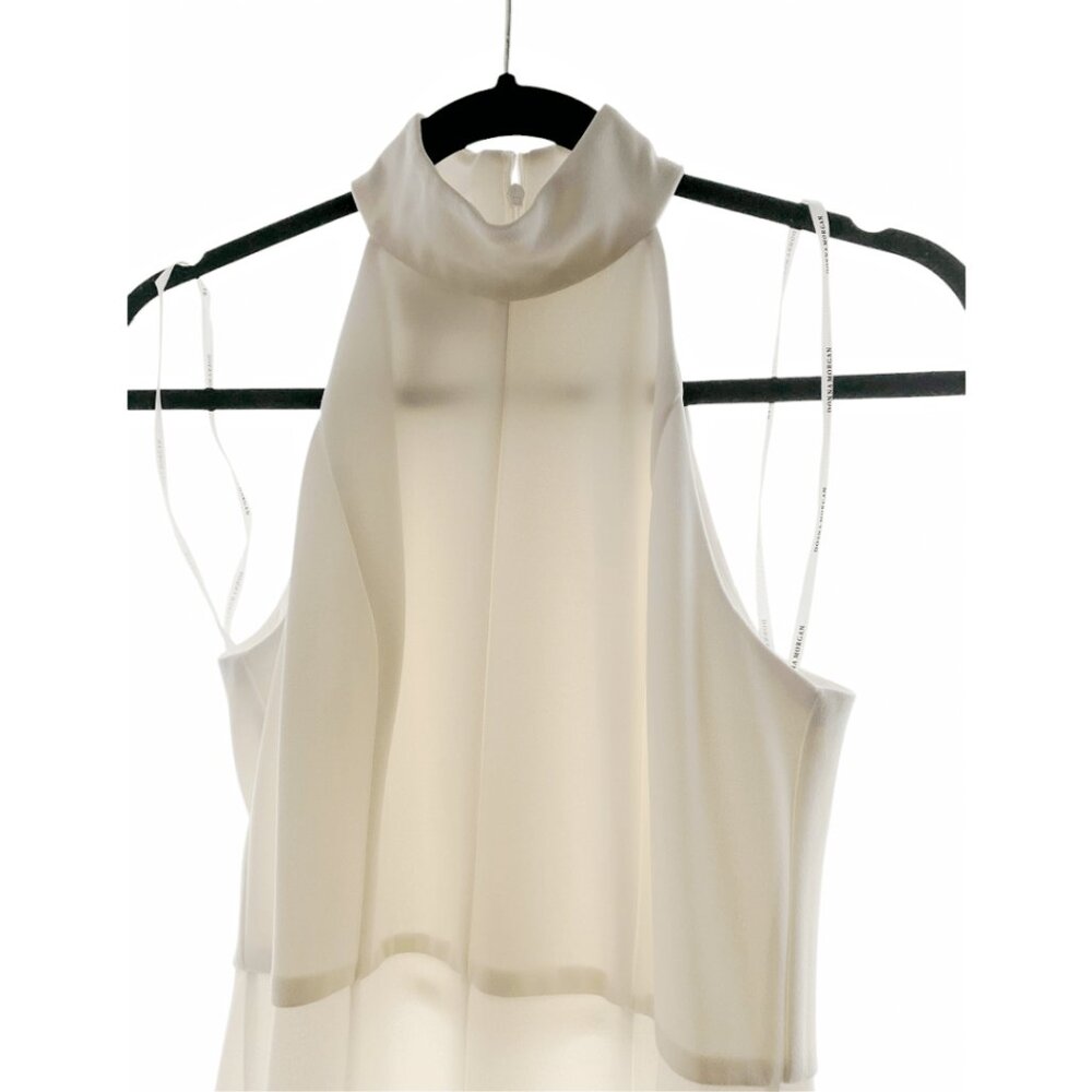 Donna Morgan White Midi Sheath Dress